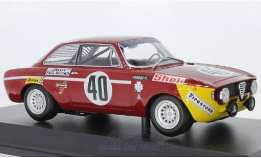 Diecast model cars Alfa Romeo Giulia gt junior 1300 A No.40 24h Paul Ricard 1971 G.Piccini/G.Chasseuil 1/18 Minichamps
