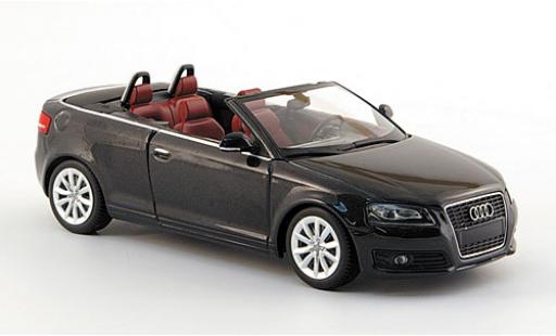Diecast model cars Audi A3 cabriolet Convertible metallic grey 2007 sans Vitrine 1/43 Minichamps