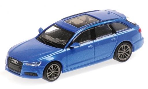 Diecast model cars Audi A6 avant metallic blue 2018 1/87 Minichamps