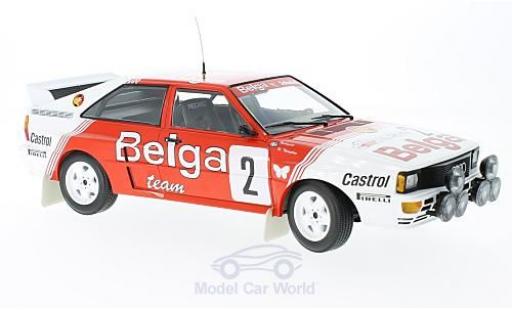 Diecast model cars Audi Quattro a2 No.2 Belga Team Rally Boucles de Spa 1985 B.Waldegard/H.Thorszelius 1/18 Minichamps