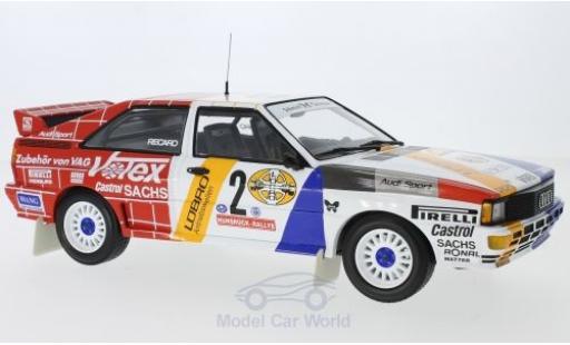 Diecast model cars Audi Quattro a2 No.2 Schmidt Motorsport Votex Rally DM Rally Hunsr&Atilde;&frac14;ck 1984 H.Demuth/W.Lux 1/18 Minichamps