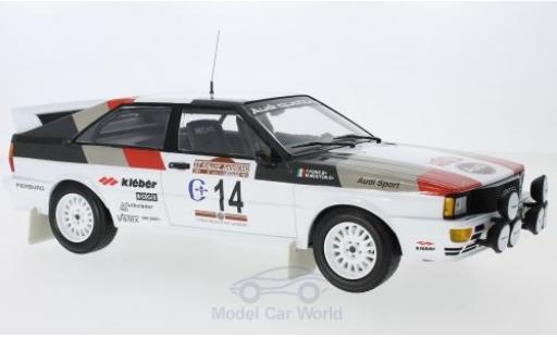 Diecast model cars Audi Quattro rallye No.14 Sport Rally WM Rally San Remo 1981 M.Mouton/F.Pons 1/18 Minichamps