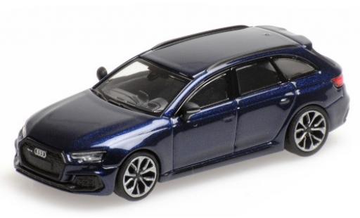 Diecast model cars Audi RS4 avant (B9) metallic blue 2018 1/87 Minichamps