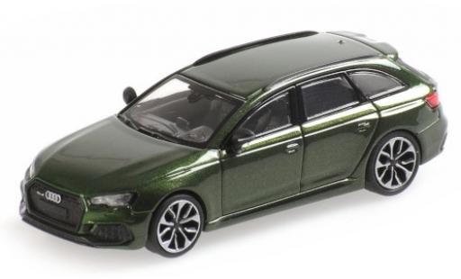 Diecast model cars Audi RS4 avant (B9) metallic green 2018 1/87 Minichamps