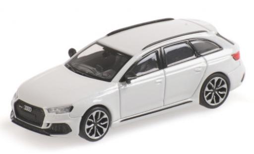 Diecast model cars Audi RS4 avant (B9) metallic white 2018 1/87 Minichamps