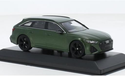 Diecast model cars Audi RS6 avant matt-green 2019 1/43 Minichamps
