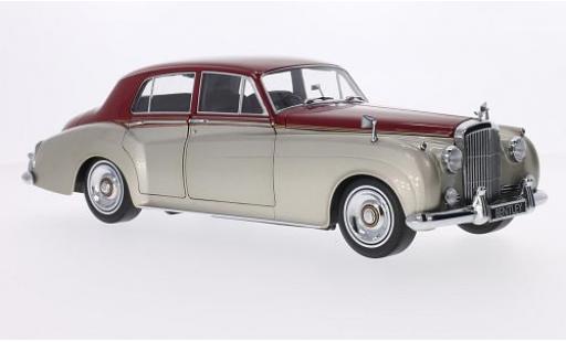 Diecast model cars Bentley S2 berline metallic beige/red RHD 1960 1/18 Minichamps