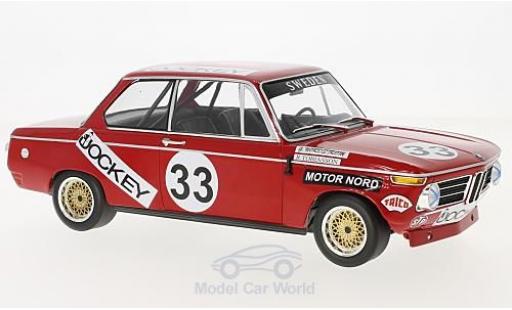 Diecast model cars Bmw 2002 course No.33 Jockey Racing 6h N&Atilde;&frac14;rburgring 1972 R.Tobiasson/G.Nordstr&Atilde;&para;m 1/18 Minichamps