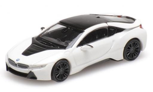 Diecast model cars Bmw i8 Coupe metallic white 2015 1/87 Minichamps