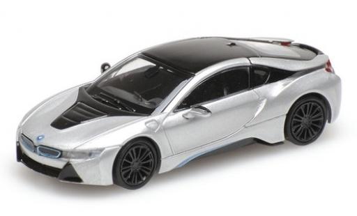 Diecast model cars Bmw i8 Coupe grey 2015 1/87 Minichamps