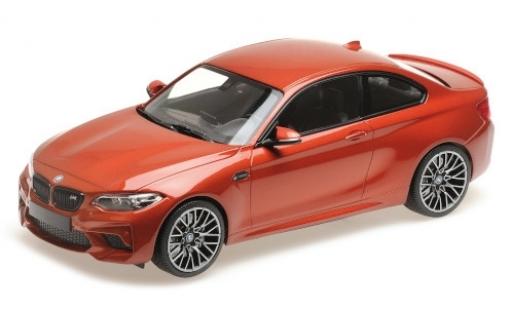 Diecast model cars Bmw M2 Competition metallic orange 2019 1/18 Minichamps