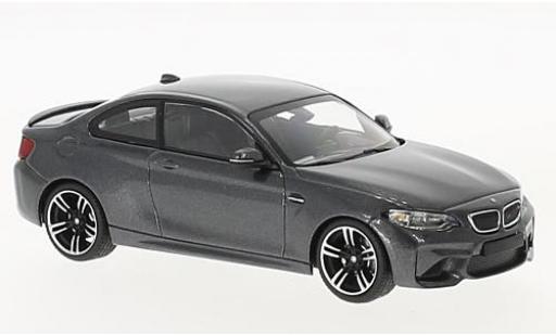 Diecast model cars Bmw M2 coupe (F87) metallic grey 2016 1/43 Minichamps