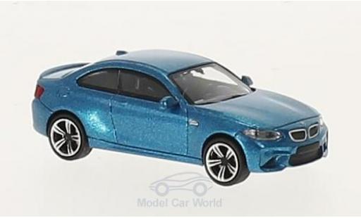 Diecast model cars Bmw M2 coupe metallic blue 2016 1/87 Minichamps