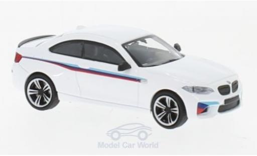 Diecast model cars Bmw M2 presentation white 2016 1/87 Minichamps