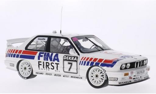 Diecast model cars Bmw M3 dtm (E30) No.7 Team FINA- Fina Br&Atilde;&frac14;nn 1992 J.Cecotto 1/18 Minichamps