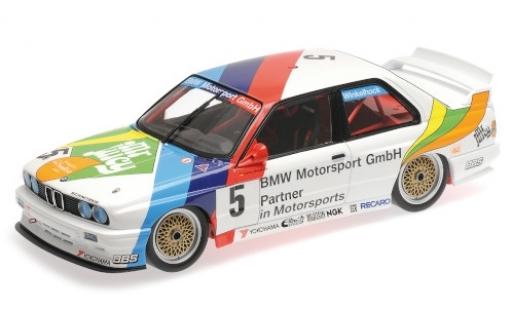 Diecast model cars Bmw M3 course (E30) No.5 M-Team Schnitzer Mr. Juicy Macau Guia Race 1990 J.Winkelhock 1/18 Minichamps