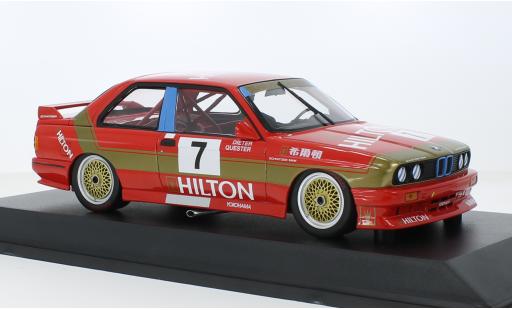 Diecast model cars Bmw M3 course (E30) No.7 Schnitzer- Hilton Macau Guia Race 1987 1/18 Minichamps