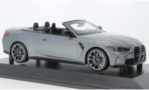 Diecast model cars Bmw M4 Cabriolet Convertible metallise grey 2020 1/18 Minichamps