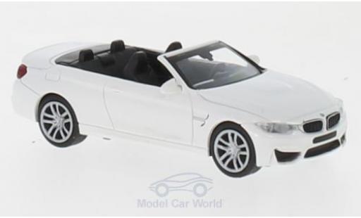 Diecast model cars Bmw M4 Cabriolet Convertible white 2015 1/87 Minichamps