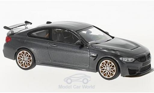 Diecast model cars Bmw M4 GTS (F82) metallic grey 2016 with orangenen Felgen 1/43 Minichamps