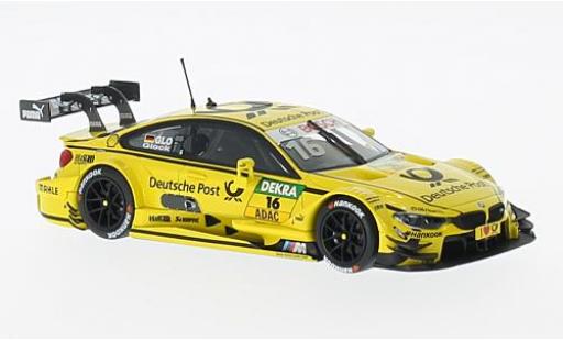 Diecast model cars Bmw M4 dtm (F82) No.16 Team MTEK Deutsche Post 2015 T.Glock 1/43 Minichamps