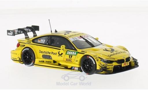 Diecast model cars Bmw M4 dtm (F82) No.17 Team MTEK Deutsche Post 2014 T.Glock 1/43 Minichamps