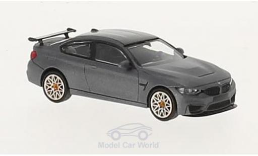 Diecast model cars Bmw M4 GTS matt-grey 2016 with orangen Felgen 1/87 Minichamps