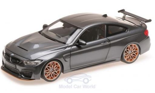 Diecast model cars Bmw M4 GTS metallic grey 2016 1/18 Minichamps