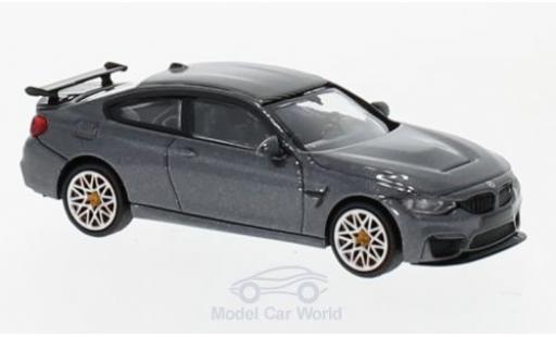 Diecast model cars Bmw M4 GTS metallic grey 2016 with orangen Felgen 1/87 Minichamps