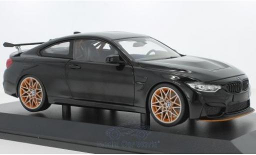 Diecast model cars Bmw M4 GTS metallic black 2016 1/18 Minichamps