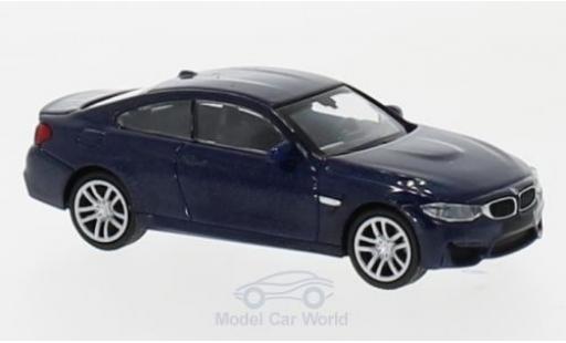 Diecast model cars Bmw M4 coupe metallic blue 2015 1/87 Minichamps