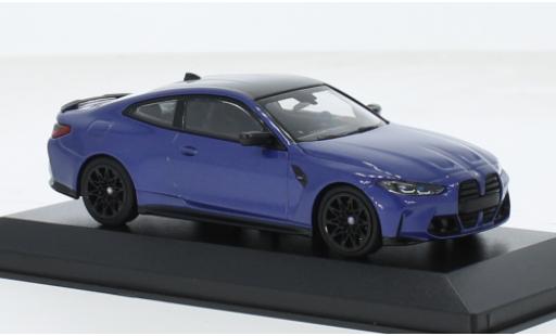 Diecast model cars Bmw M4 coupe metallise blue 2020 1/43 Minichamps