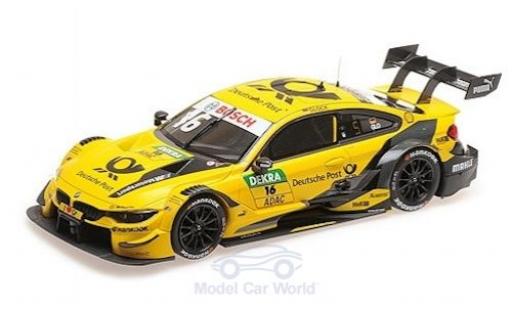Diecast model cars Bmw M4 dtm No.16 Team RMG Deutsche Post 2018 T.Glock 1/18 Minichamps