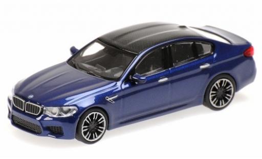 Diecast model cars Bmw M5 berline (F90) metallic blue/carbon 2018 1/87 Minichamps