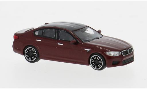 Diecast model cars Bmw M5 berline (F90) metallise red 2018 1/87 Minichamps
