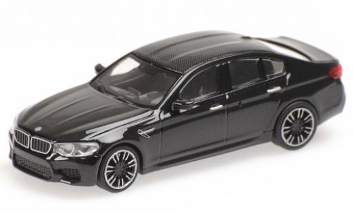 Diecast model cars Bmw M5 berline (F90) metallic black/carbon 2018 1/87 Minichamps