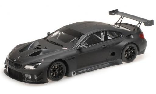 Diecast model cars Bmw M6 GT3 matt-black 2016 Plain Body Version 1/18 Minichamps