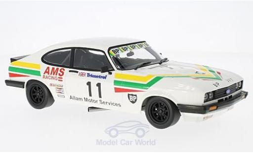 Diecast model cars Ford Capri 3.0S 3.0 No.11 Allam Motor Services RAC. BSCC Silverstone 1979 J.Allam 1/18 Minichamps