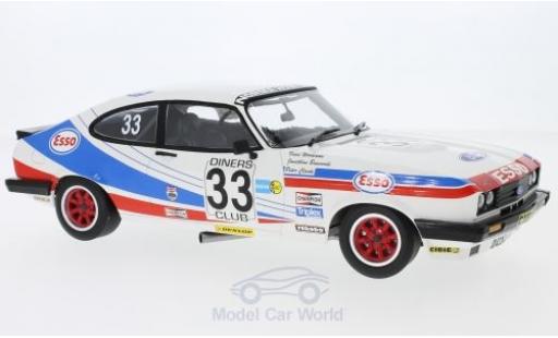 Diecast model cars Ford Capri 3.0S 3.0 No.33 V. M. Woodman 24h Spa 1981 V.Woodman/J.Buncombe/P.Clark 1/18 Minichamps