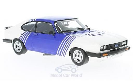 Diecast model cars Ford Capri 3.0S 3.0 white/blue 1978 1/18 Minichamps