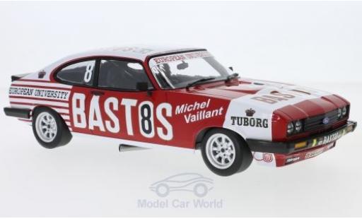 Diecast model cars Ford Capri 3.0S No.8 Serge Power Bastos Racing Bastos 24h Spa 1980 E.Soto/P.Honegger/J-P.Libert 1/18 Minichamps