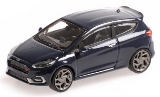 Diecast model cars Ford Fiesta ST blue 2018 1/87 Minichamps