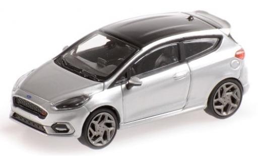 Diecast model cars Ford Fiesta ST silver/black 2018 1/87 Minichamps
