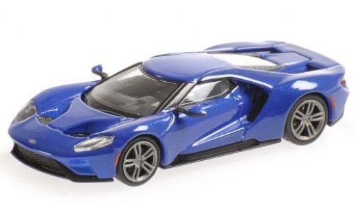 Diecast model cars Ford GT Berlinetta metallic blue 2018 1/87 Minichamps