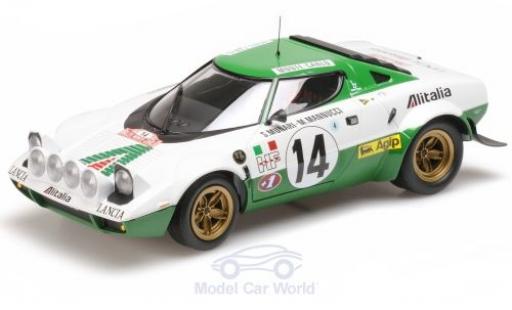 Diecast model cars Lancia Stratos HF No.14 Rally WM Rally Monte Carlo 1975 S.Munari/M.Mannucci 1/18 Minichamps