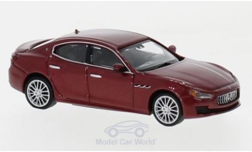 Diecast model cars Maserati Ghibli Base metallic red 2018 1/87 Minichamps