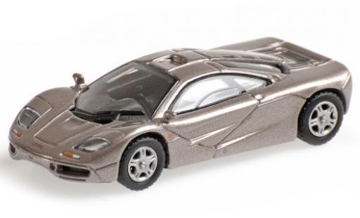 Diecast model cars McLaren F1 Road Car Roadcar metallic grey 1994 1/87 Minichamps