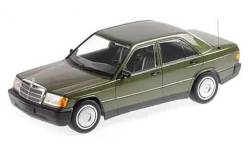 Diecast model cars Mercedes 190 Base E (W201) metallic green 1982 1/18 Minichamps