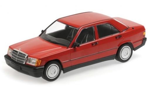 Diecast model cars Mercedes 190 Base E (W201) red 1982 1/18 Minichamps
