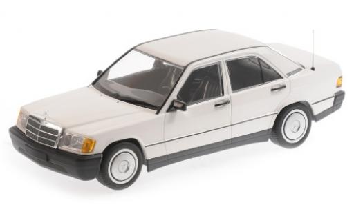 Diecast model cars Mercedes 190 Base E (W201) white 1982 1/18 Minichamps